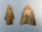 Pair of Onondaga Chert Points, Triangle, Found on the Joppa Farm (Joppatowne, Harford Co., MD), Long