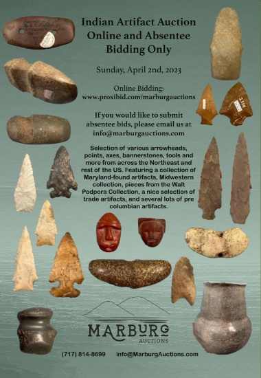 Artifact and Arrowhead Auction- Marburg Auctions