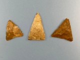 x3 Jasper Triangle Points, Purchased in a Frame in 1995 Marked 