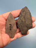 Pair of Archaic Points, Found in Warren Co., NJ, Longest is 3 1/8