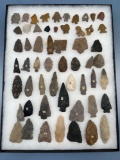 XL Lot of 55+ Arrowheads, Found in Milford, NJ, Ex: Harvey Search Collection, Walt Podpora