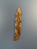 RARE Bone Harpoon, Serrated, Kipp Island Site, Tyre, Seneca Co., NY. Measures 2 3/8