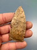 Nice Chert Pentagonal Knife, Found in Illinois, Well-Made and thin, Ex: Summers