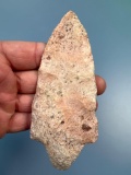 NICE Pink+White Chert Dickson Point, Found in Missouri, Ex: Larry Mackey Collection