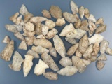 65+ Quartz Points, Adams/Franklin Co. PA Collection, Ex: Larry Mackey Collection, Longest is 2