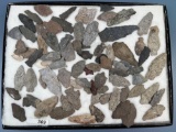 LARGE Lot 70+ Pennsylvania Found Arrowheads, Rhyolite, Quartzite, Chert, Adams/Franklin Co. PA Colle