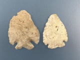 Pair of THIN and FINE Chert Corner Notch Points, NICE, Found in Missouri, Ex: Larry Mackey Collectio