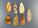 Lot of x7 Various Lanceolate/Blades found in Missouri, Ex: Larry Mackey Collection