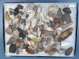 HUGE Assortment of Arrowheads, Midwestern US, Various Styles, Materials, Longest is 3 3/4