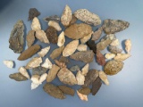 Lot of 55 Various Points, Field Grade, Found in Calvert Co., MD, Largest is 3 1/4