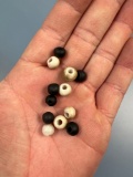 Black and White Beads, Trade, From a collection of beads, Typical styles of the Pacific Northwest
