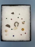 Trade Beads, Silver Pieces, From a collection of beads, Typical styles of the Pacific Northwest