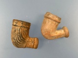 Pair of Trade Pipes, Found in Southern Ohio, Longest is 2