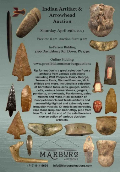 Marburg Auctions- Artifact and Arrowhead Auction