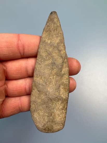 4 3/8" Argillite Hafted Blade, Knife, Found in Pennsylvania, Wear Noted overall on piece