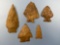 Frame of Various Jasper Arrowheads, Found in PA, Perkiomen, Corner Notch, Susquehanna Broads, Longes