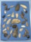 Lot of 39 Arrowheads, Indian Artifacts, Found in Zaner, PA, Nice Selection of Stemmed, Archaic, Broa