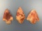 Lot of 3 Colorful Chert Points, Marions, Found in Southeastern US Region, Longest is 2 1/2