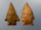Pair of Nice Jasper Points, x1 Serrated, Found in Pennsylvania, Longest is 1 3/4