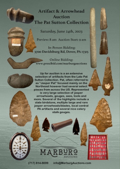 Arrowhead, Artifact Auction-Pat Sutton Collection