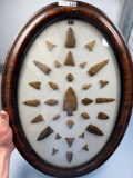 HIGHLIGHT Frame 32 Jasper Points, Ex: Pennypacker Collection (Govenor of PA in 1900's), 3 3/4