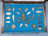 Lot of 32 Various Arrowheads, Found Along Pine Creek in Huntington, PA, Longest is 3 1/2