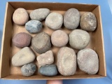 Large Assortment of Pitted Hammerstones/Knapping Stones, Mauls, Found in the Wapwallopen Area, PA