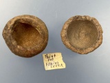 Pair of Concretion Paint Pots (likely) Appear to have Minimal Working, Found near Fishing Creek, Col