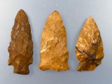 Lot of Variegated Jasper Arrowheads, Found in PA, Longest is 2 1/2
