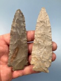 Pair of Nice Larger Benton Points, Southeastern US Area, Longest is 5 1/8