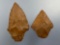 Pair of Nice Jasper Lehigh Broadpoints/Virginvilles, Longest is 2 1/4
