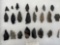 Lot of 23 Nice Arrowheads, Chert, Chalcedony, Longest is 2 1/8
