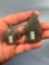 Pair of Corner Notch Points, Argillite, Onondaga Chert, Longest is 2 1/2