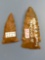 Pair of Jasper Hellgrammite Points, x1 Macungie Farm, Montgomery Co., PA, Other found in New Jersey,