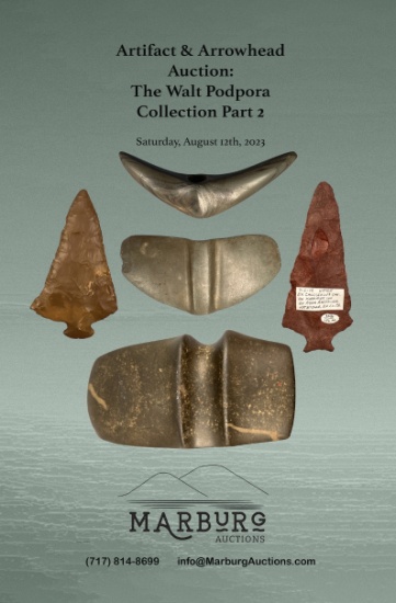 Marburg Arrowhead, Artifact Auction- Walt Podpora