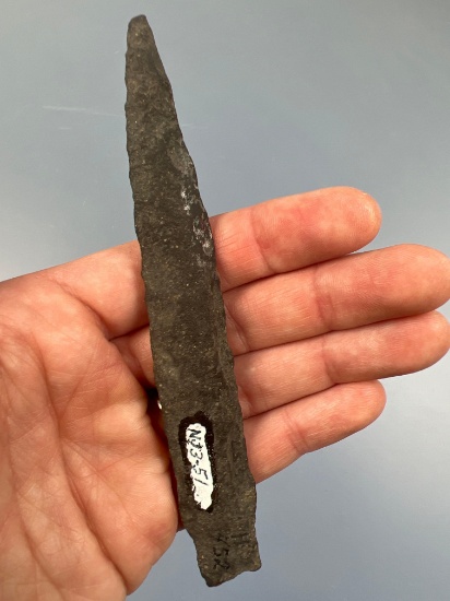 SUPERB 4 15/16" Archaic Point, SLENDER+LONG, Found in Warren Co., NJ, Ex: Fogelman, Amspacher, Lemas