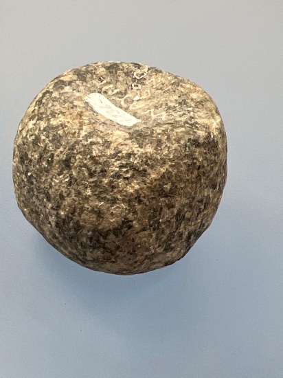 NICE 2" Granite Discoidal, Double Cupped, Found in Wayne Co., Indiana, Ex: Walt Podpora Collection