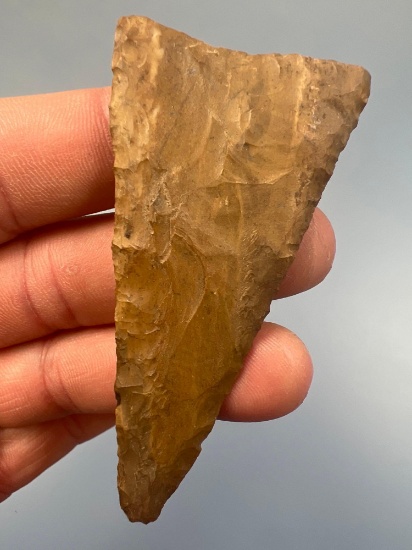 RARE 3" Jasper Levanna Triangle, Found in Browns Mills, Burlington Co., NJ, Ex: CJ Coll. of New Jers