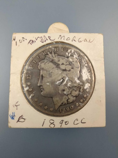 Fine 1890 CC Morgan Silver Dollar Coin