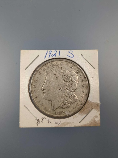 Fine 1921-S Morgan Silver Dollar Coin