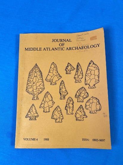 Journal of Middle Atlantic Archaeology Volume 4 1988, Roger W. Moeller