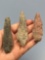Lot of NICE Archaic Quartzite Points, Bare ISland, Piney Island, Found in PA and MD, Great Examples,