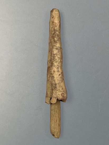 RARE 2 1/2" Brass Conical+Original Wooden Stem, Found on White Orchard Site, Mohawk, in Montgomery C
