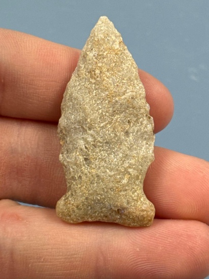 Classic 2" Rowan Quartzite Point, Found in Eandolph Co., North Carolina, Ex: Alton Martin, Joe Gatz