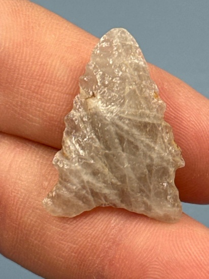 RARE 1 1/4" Quartz Crystal Hardway, Serrated, Found Near Ashville, North Carolina, Nice Example
