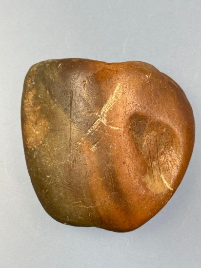 COLORFUL 2 3/8" Shield Bannerstone, Found in Northeastern Maryland near the Chesapeake Bay, Great Ex