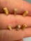 Lot of 6 Susquehannock Beads, Yellow Straws Polychromes w/Red and Green Stripes, Susquehannock, Foun