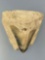 4 1/4: Grey and Blue Megalodon in Original Matrix, Incredible Serrations!