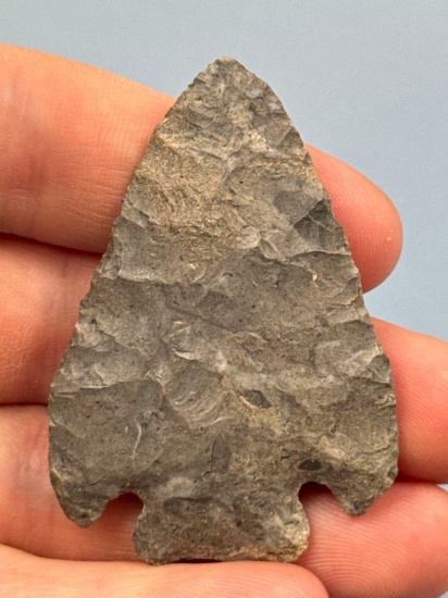 2 3/16" Fine Corner Notch, Likely a Lost Lake, Onondaga Chert Point, Found in Lancaster Co., PA, Ex: