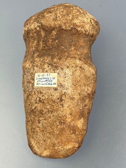 5 1/4" Axe, 3/4 Grooved, Found on the Schoolhouse Site, Stillwater, Sussex Co., NJ, Ex: Bob Sharp